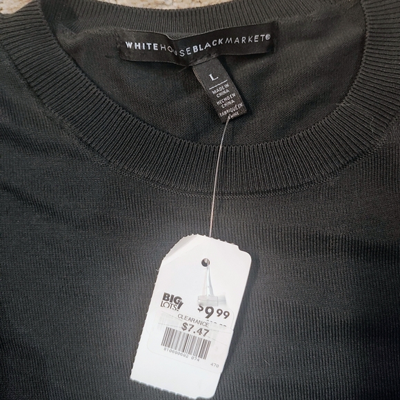 White House Black Market Black Crewneck Sweater Timeless Design - Picture 2 of 2